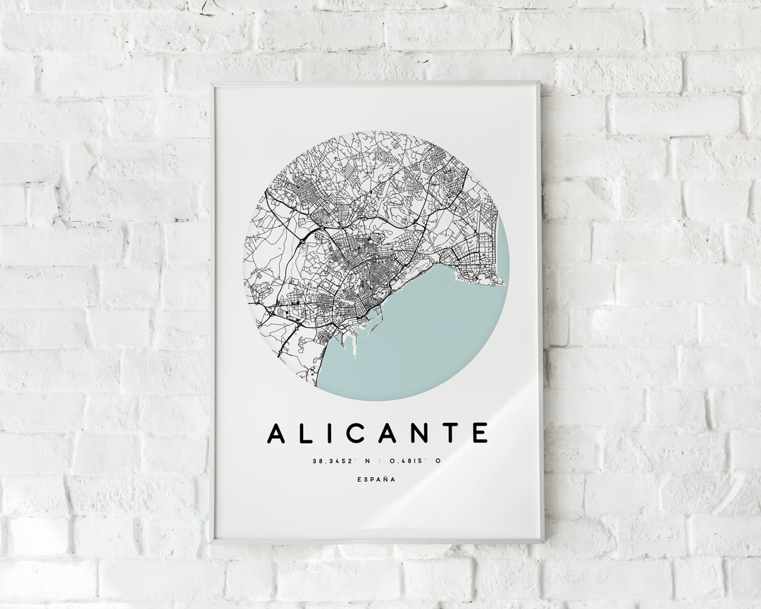 CUADRO MAPA DE ALICANTE