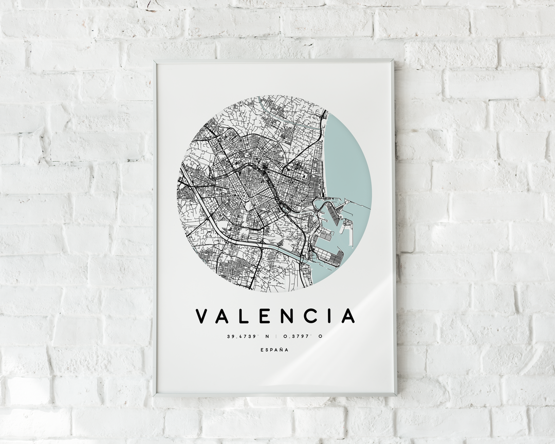 CUADRO DECORATVO DEL MAPA DE VALENCIA