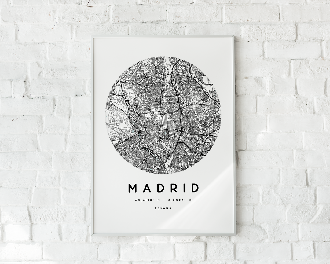 Mapa decorativo de l capital de España, Madrid